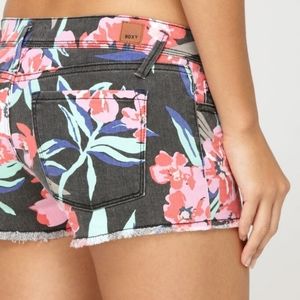 Roxy Floral Carnival Denim Shorts Size 3/26